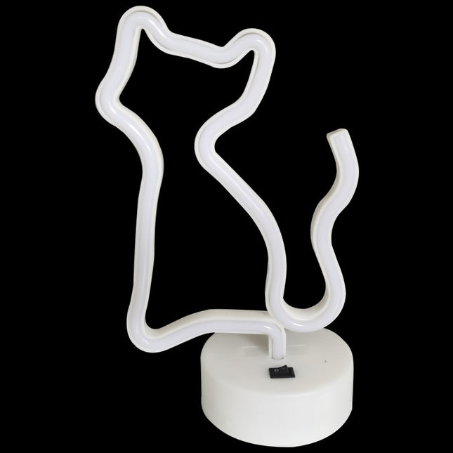 Žluté neonové světlo tvaru kočky