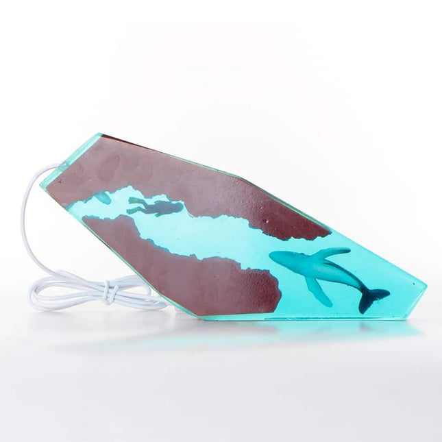 Lampa velryba z epoxidové pryskyřice