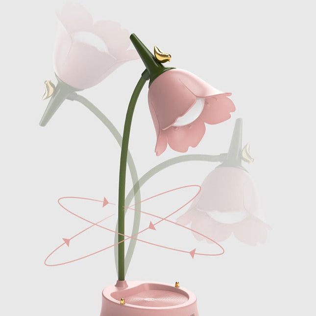 Designová stolní lampa ve tvaru květiny