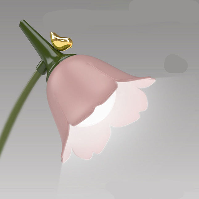 Designová stolní lampa ve tvaru květiny