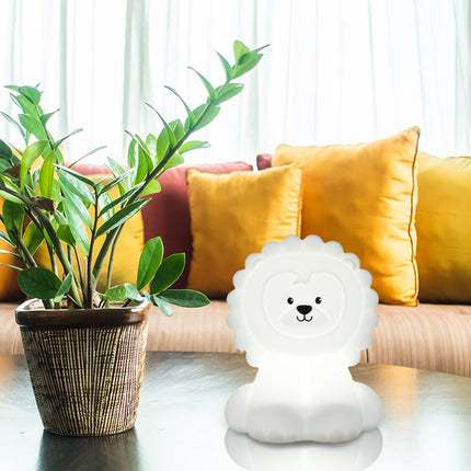 Dětská dotyková LED lampička lev silikonová