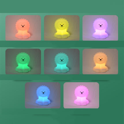 Dětská dotyková LED lampička lev silikonová
