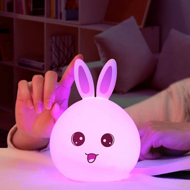 Dobíjecí silikonová lampička zajíček USB