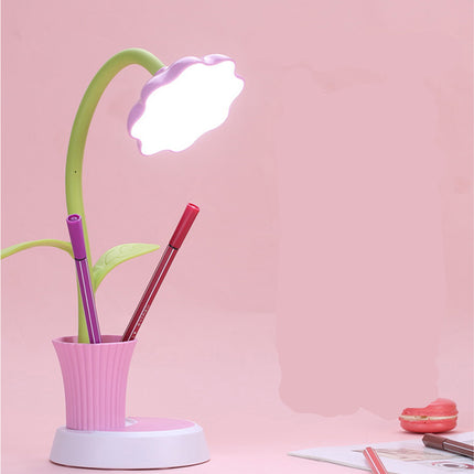 Dobíjecí stolní lampička ve tvaru květiny