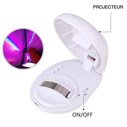 Noční lampa s projekcí duhy