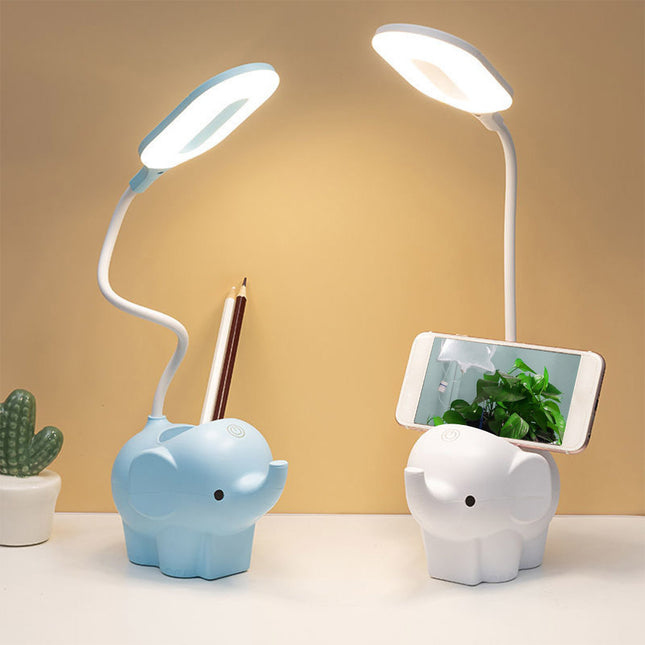 Dětská stolní LED lampička slon stojánek