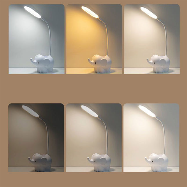 Dětská stolní LED lampička slon stojánek