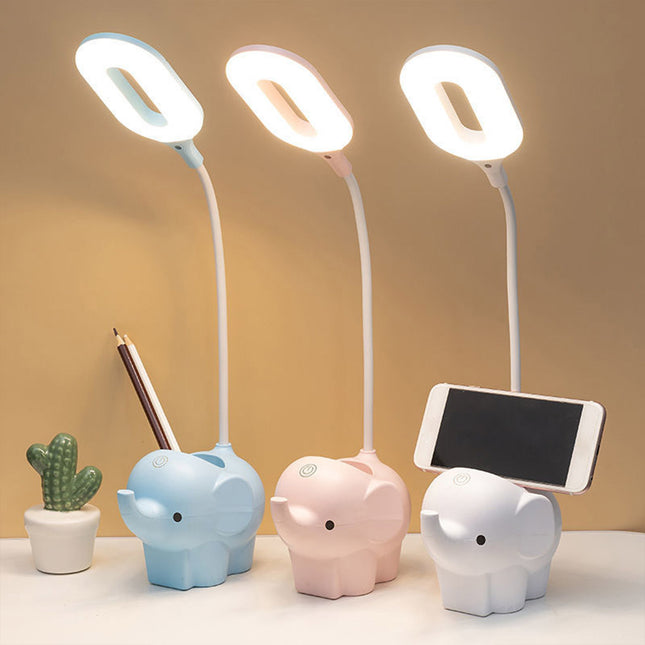 Dětská stolní LED lampička slon stojánek