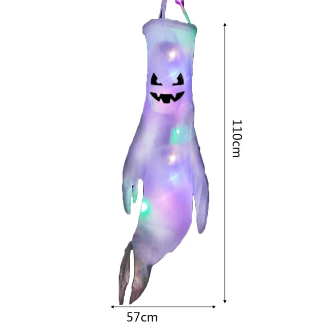 Halloweenská LED dekorace strašidelný duch
