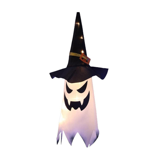 Halloweenská závěsná dekorace svítící duch