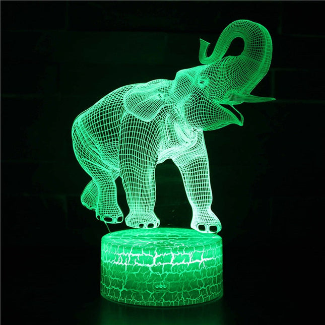 3D iluzivní lampa s motivem slona