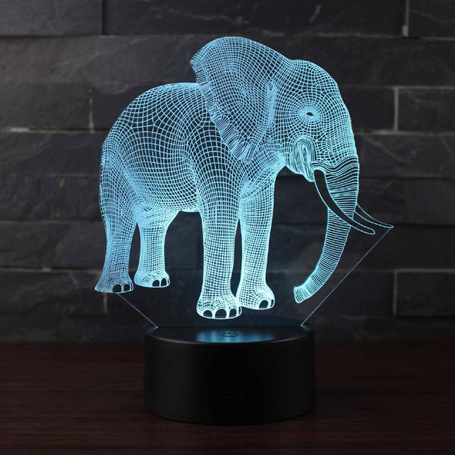 3D iluzivní lampa s motivem slona