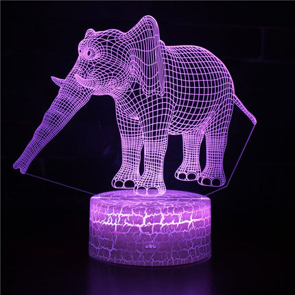 3D iluzivní lampa s motivem slona