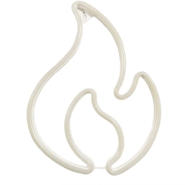 Neonová LED lampa ve tvaru plamene