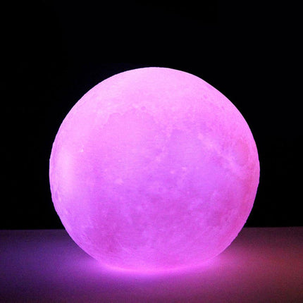 Vícebarevná 3D LED lampa měsíc