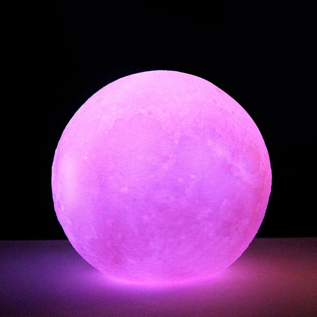 Vícebarevná 3D LED lampa měsíc