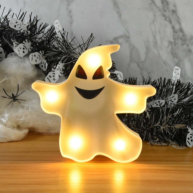 LED dekorace na Halloween duch čarodějnice