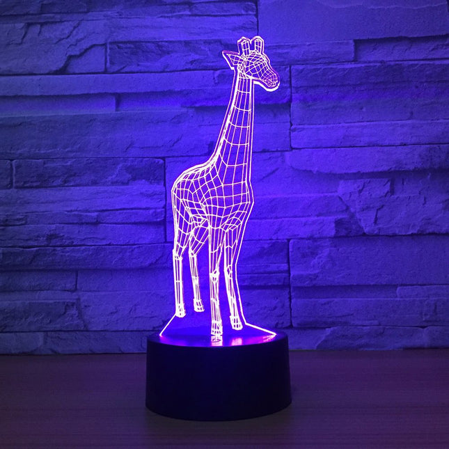 Dotyková 3D LED lampa žirafa