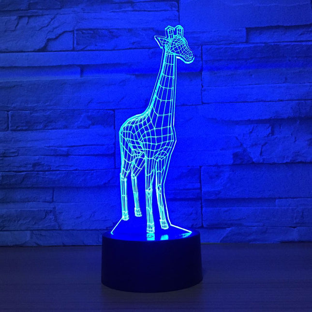 Dotyková 3D LED lampa žirafa