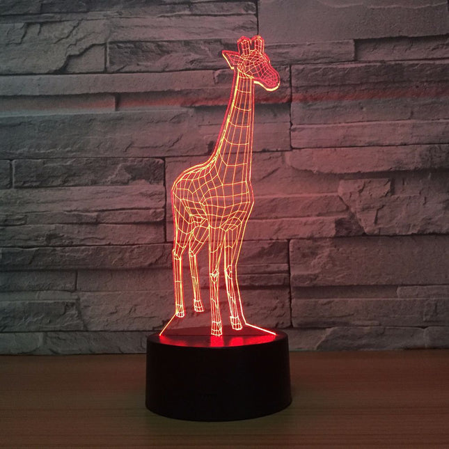 Dotyková 3D LED lampa žirafa