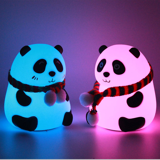 Silikonová noční lampička panda pro děti