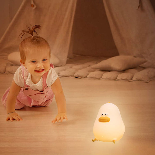 Dotyková silikonová lampa ve tvaru kachničky