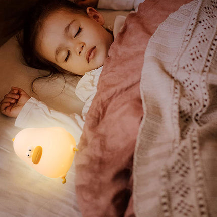 Dotyková silikonová lampa ve tvaru kachničky