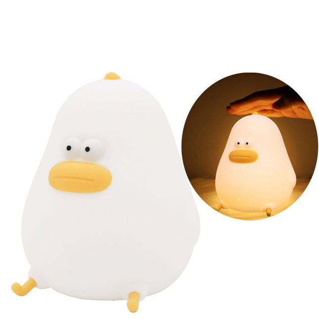 Dotyková silikonová lampa ve tvaru kachničky