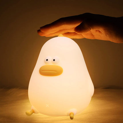 Dotyková silikonová lampa ve tvaru kachničky