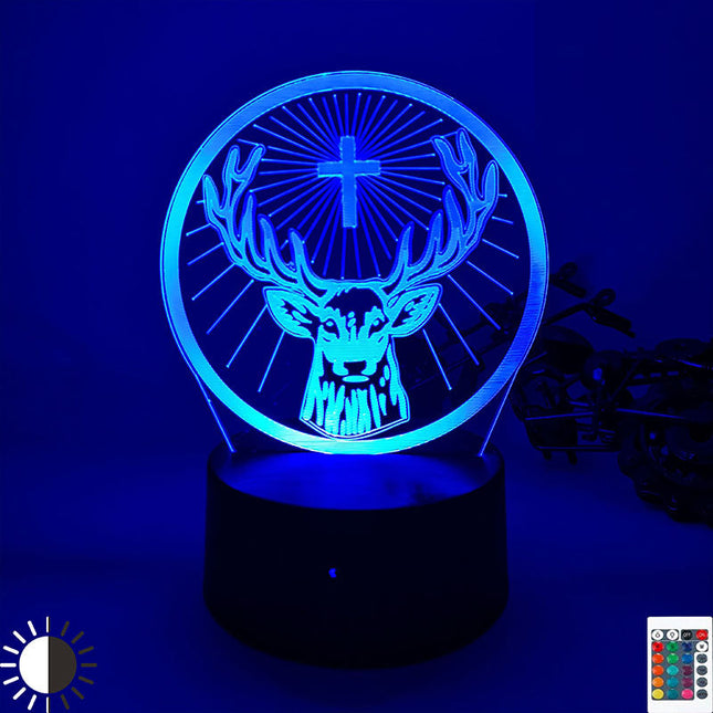 3D iluzivní lampa s motivem jelena