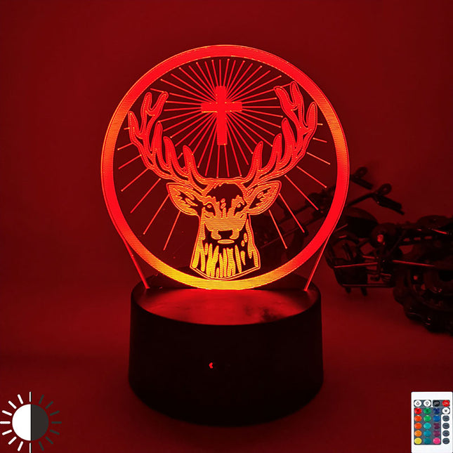 3D iluzivní lampa s motivem jelena