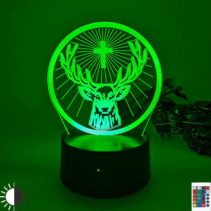 3D iluzivní lampa s motivem jelena