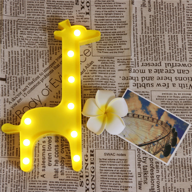 Dekorativní LED lampička ve tvaru žirafy