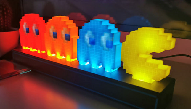 LED lampička Pac-Man duchové retro