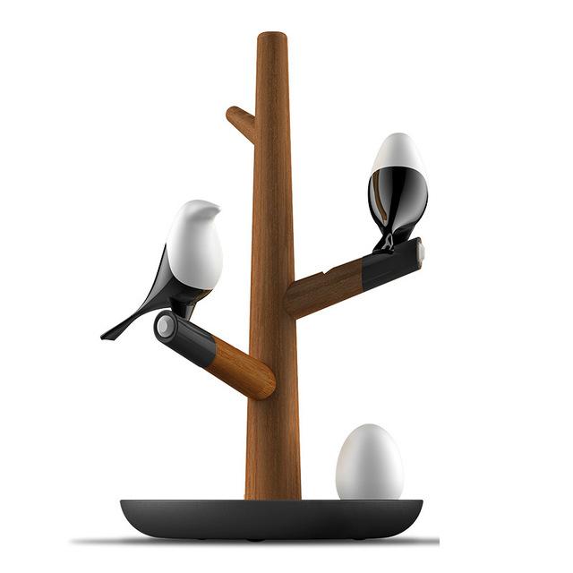 Designová lampa strom s ptáčky LED
