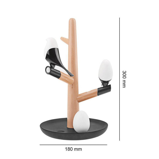 Designová lampa strom s ptáčky LED