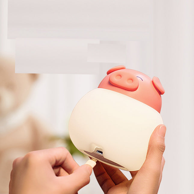 Dotyková silikonová lampička prasátko