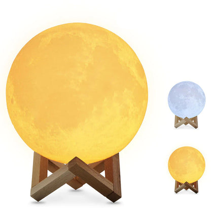 3D LED noční lampa měsíc