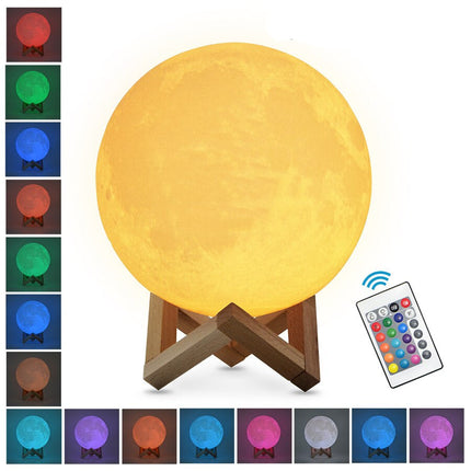 3D LED noční lampa měsíc