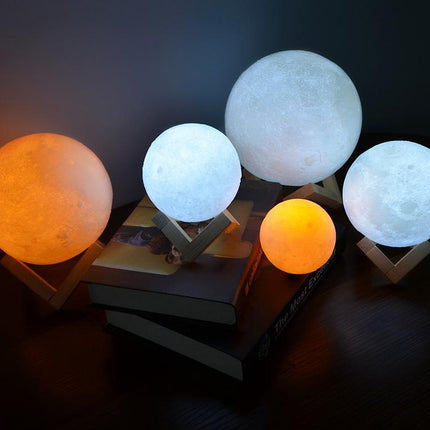 3D LED noční lampa měsíc