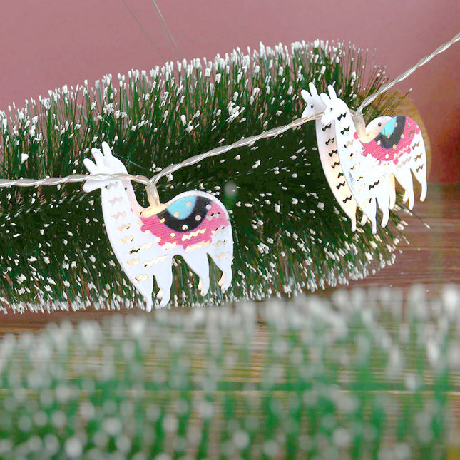 Dekorační světelný řetěz ve tvaru lamy