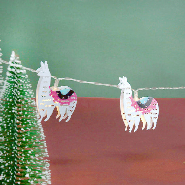 Dekorační světelný řetěz ve tvaru lamy