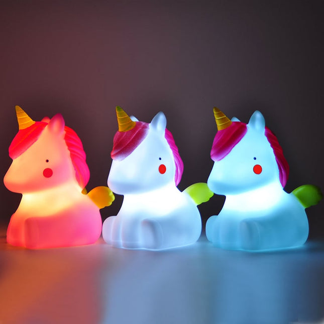 Mini LED noční světlo jednorožec