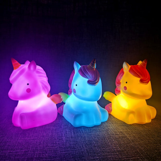 Mini LED noční světlo jednorožec