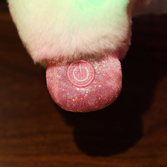 Svítící plyšová lama s LED světly