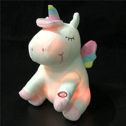Plyšový svítící jednorožec LED 30cm
