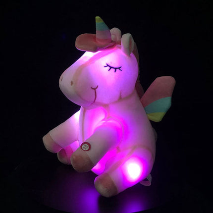 Plyšový svítící jednorožec LED 30cm