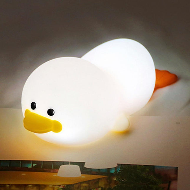 Silikonová lampička ležící kachnička