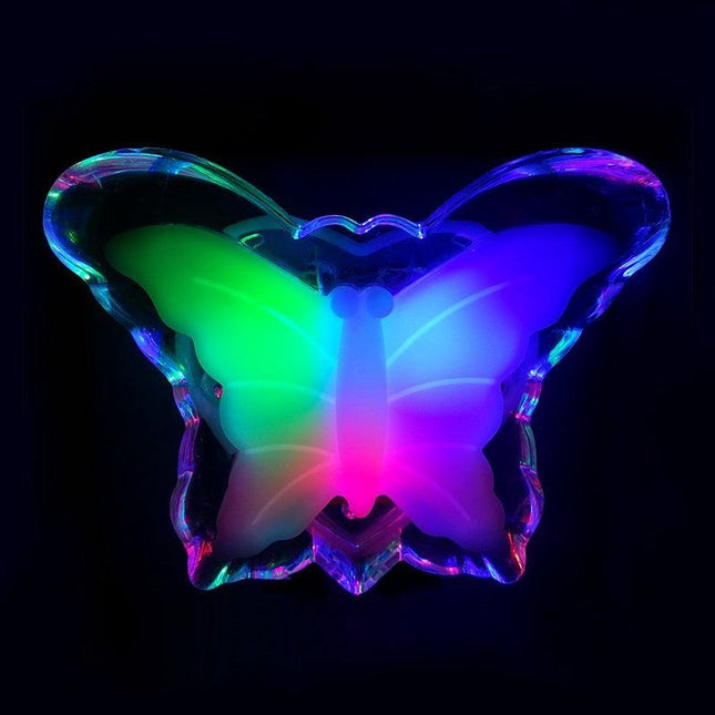 LED noční světlo do zásuvky motýl