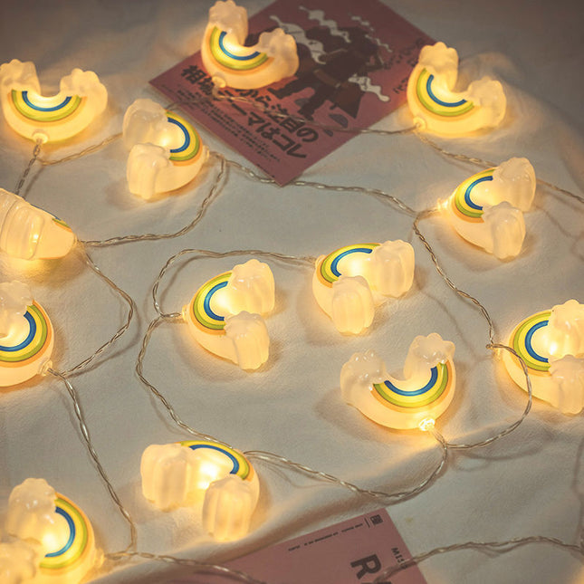 Dětský světelný řetěz LED s duhami